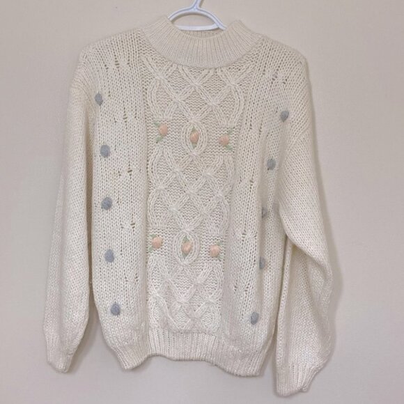 Vintage Jason Maxwell Hand Knit Grandma  Sweater L - Picture 9 of 9